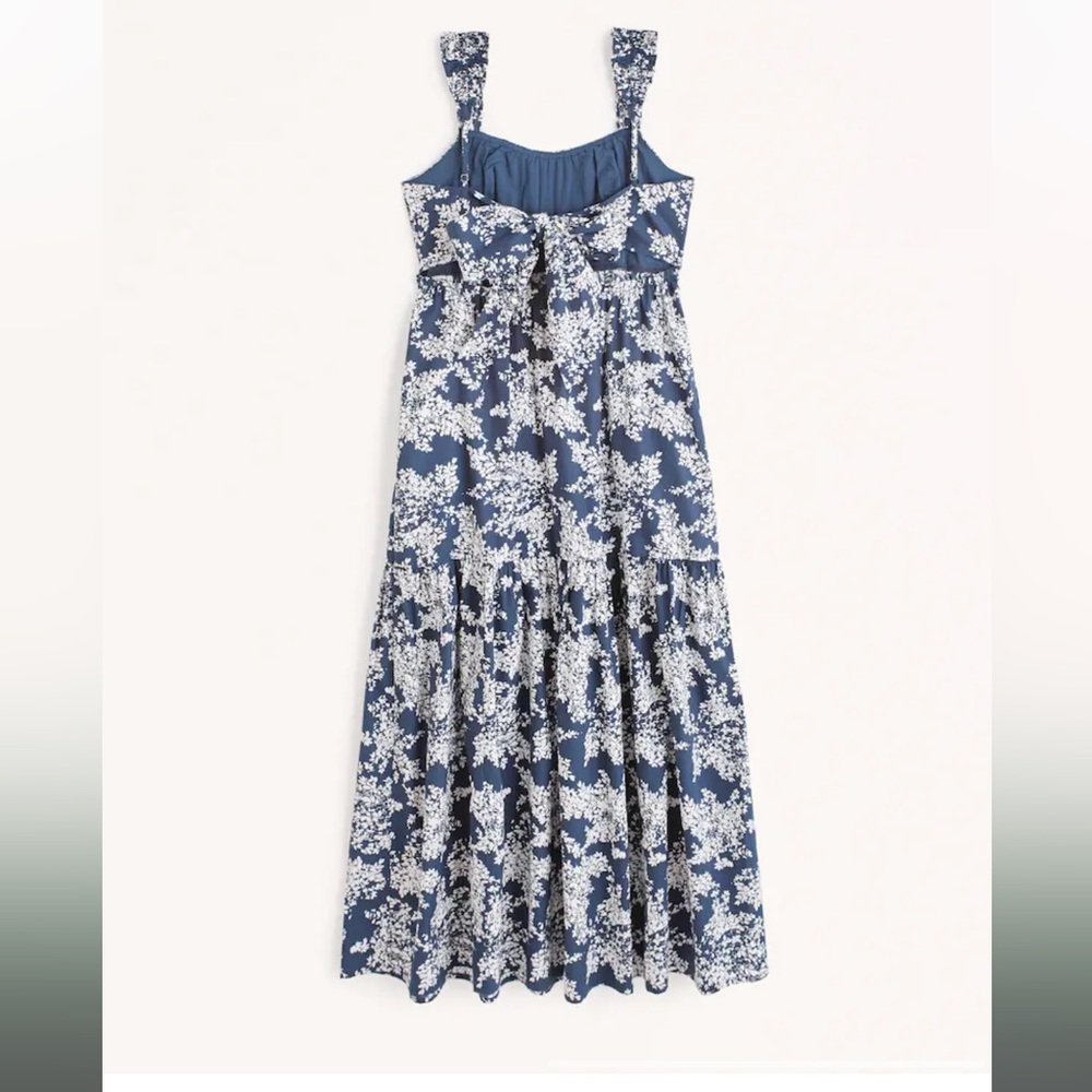 Bow Back Poplin Maxi Dress